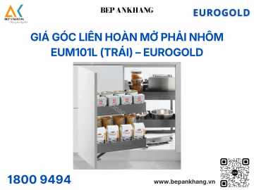 Giá góc liên hoàn hộp nhôm cao cấp màu champagne EUM101L (trái) – Eurogold
